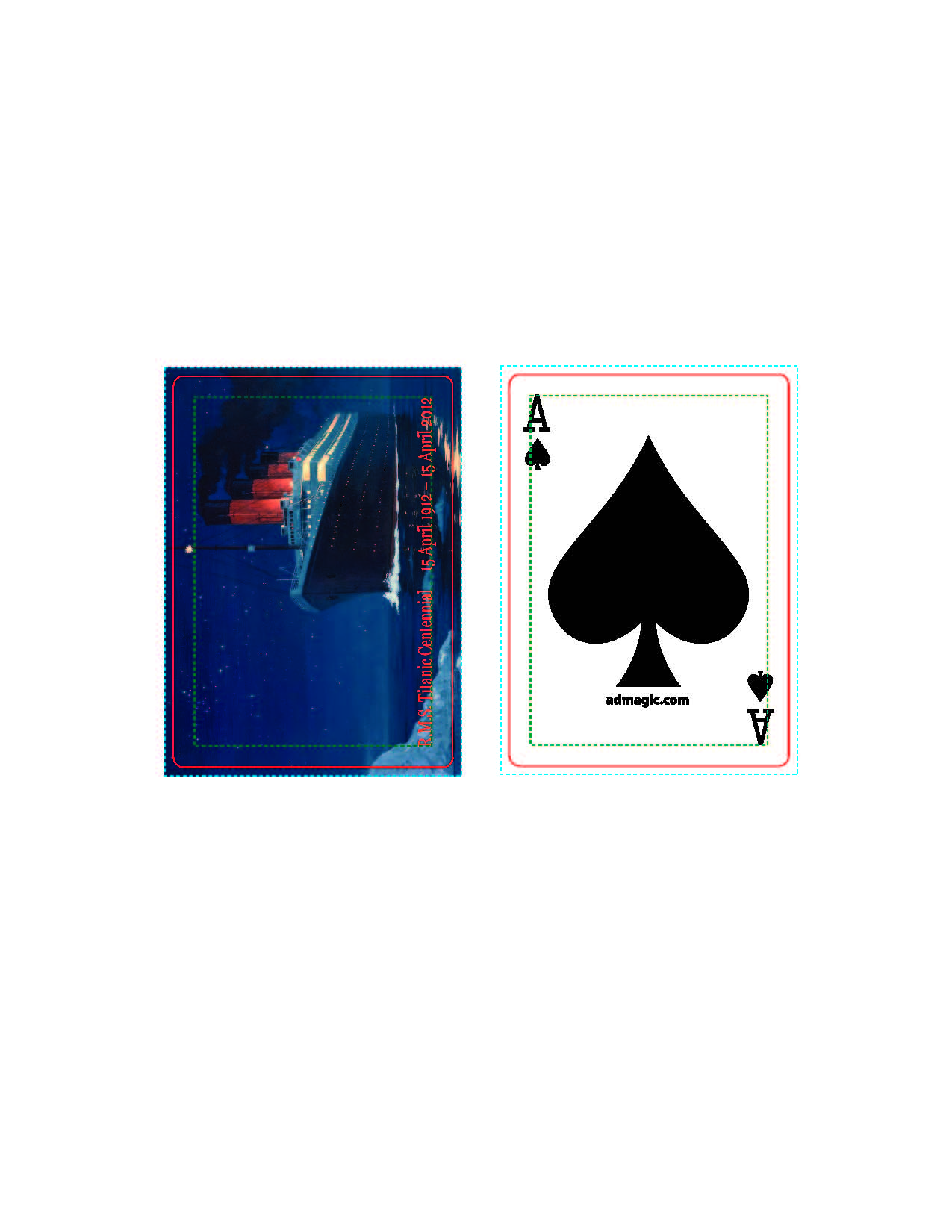 How horizontal playing cards flip Landscape Playing Cards