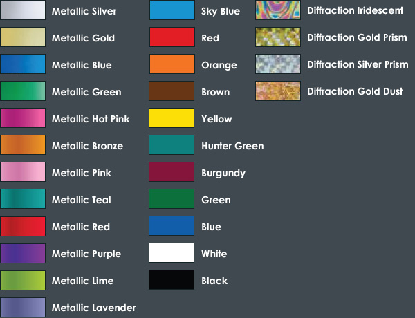 foil stamp solid color palette