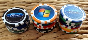 custom 8 stripe poker chips
