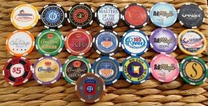 custom poker chips with printed centers