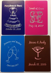 foil stamp wedding playing cards