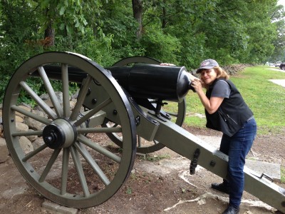 Shari and her new cannon