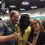 Shari with Jeff Siadek Gorilla Games and James Ernest both super famous game designers