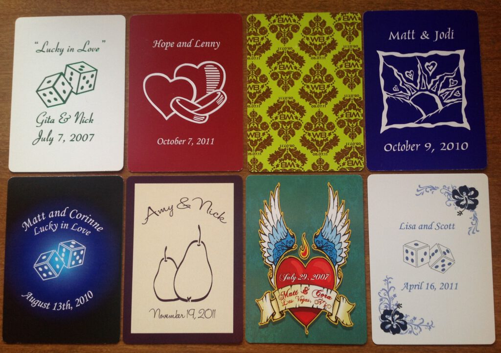 wedding playing cards